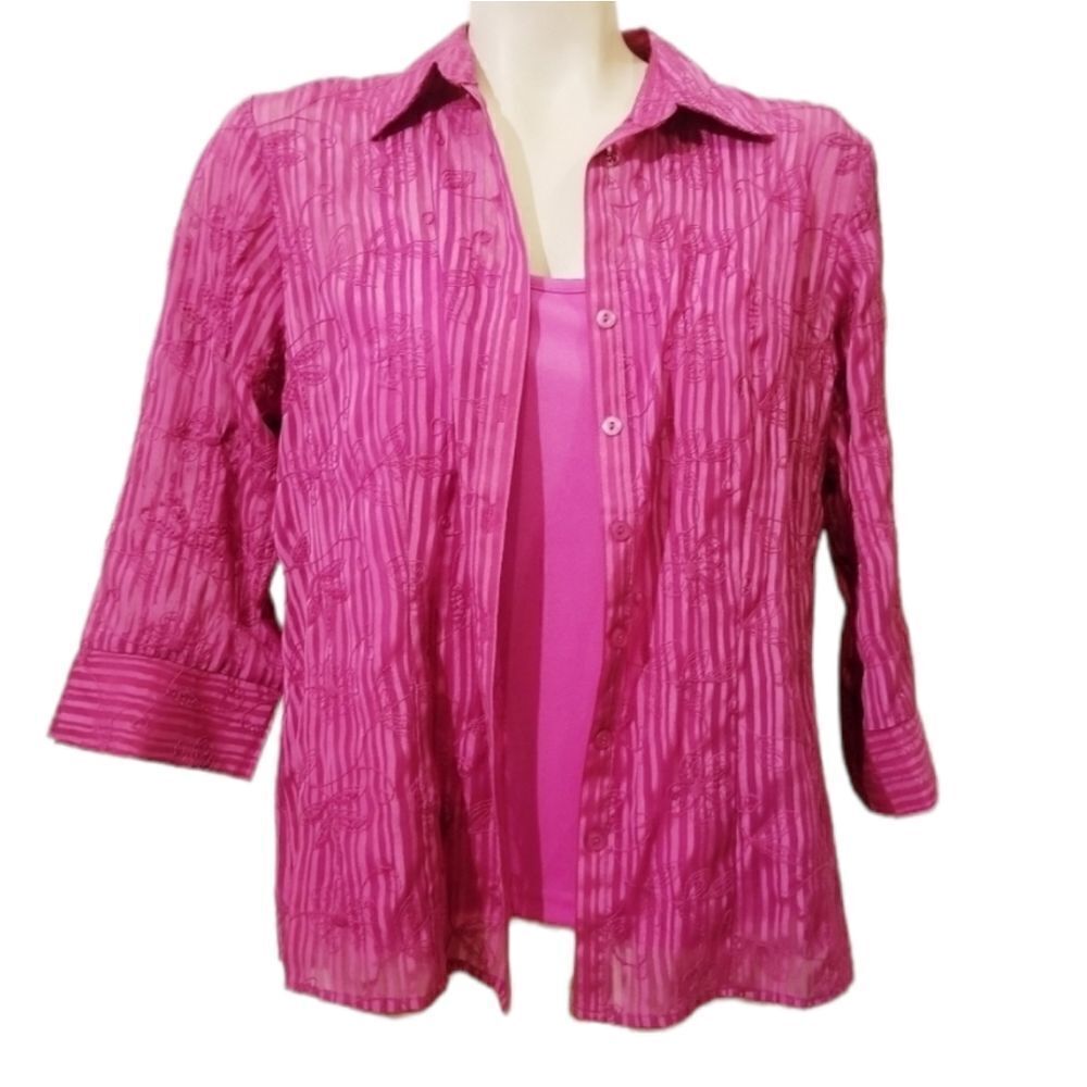 Moonlight Bay 2 Piece Set Tank W/Shear Overshirt‎